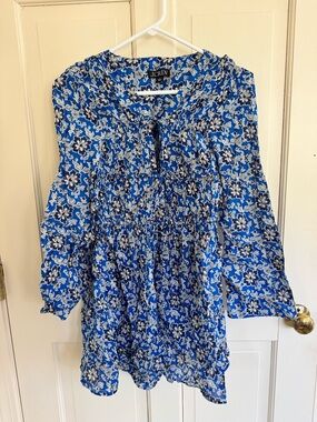 J. Crew floral print beach dress/cover up, NWOT, size Small